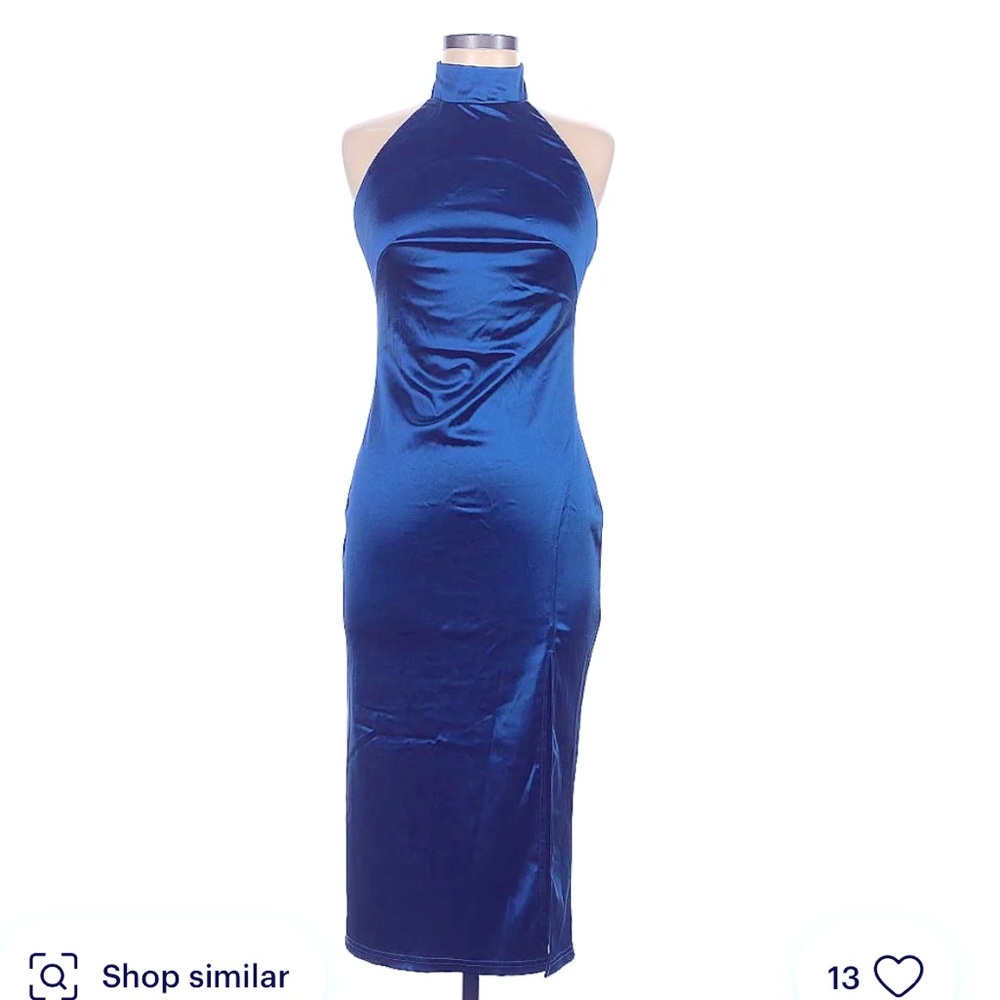 Like new asos halter neck purple dress midi